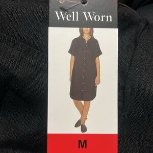 Well Worn | Shirts | Well Worn Womens Linen Blend Casual Pockets Dress Tan  | Poshmark